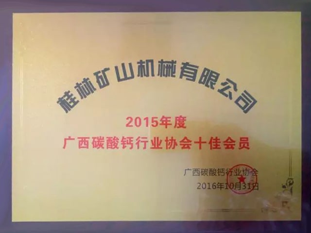 廣西碳酸鈣行業協會10佳會員